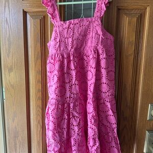 Vineyard Vines  Pink Girls Eyelet Dress